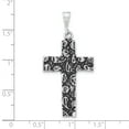 thumbnail image 3 of Sterling Silver Antiqued Textured Cross Charm QC7282, 3 of 3
