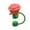 Orange, variant on Whyan Cup Straws Topper Creative 3D Silicone Flower 10mm Rose Straw Topper Fit for Stanley Cup 14oz&20oz&30oz&40oz