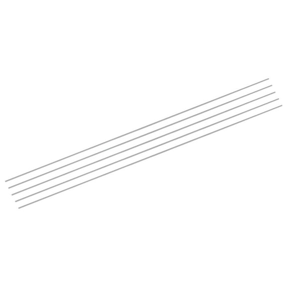 Uxcell 5Pack 304 Stainless Steel Rods, 1mm x 356mm Metal Solid Shaft Round Rod Lathe Bar Stock for Model Plane Cars Ship DIY Craft Metal Working