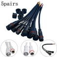 thumbnail image 5 of Mosiee 5 Pairs Ip65 Waterproof 2/3 Pin 22Awg Wire Led Male Female Cable Connector 20Cm Led Light Strip Connector Cable Connector, 5 of 5