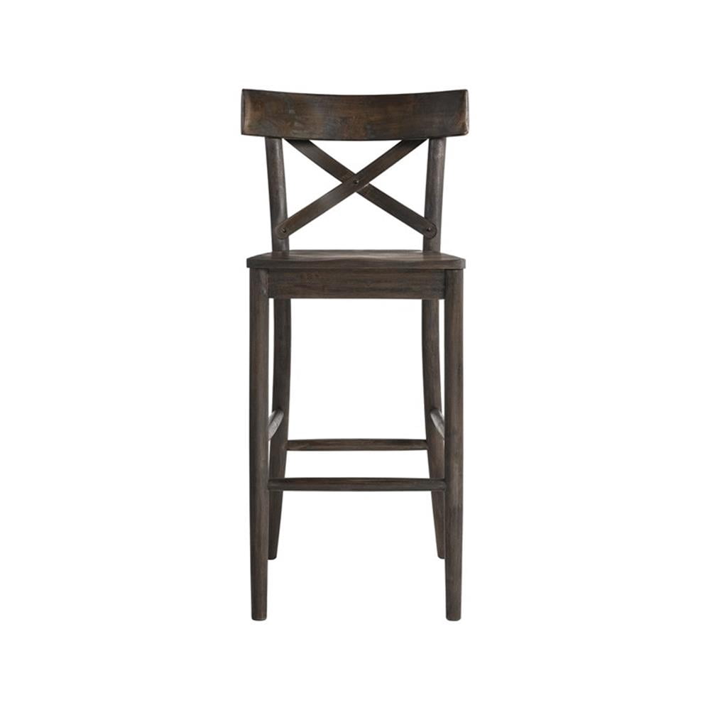 Picket House Furnishings Calhoun 30" Bar Stool in Dark Brown