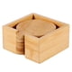 thumbnail image 1 of De Bambú Con Caja De Almacenamiento De Madera Resistente Al Calor Posavasos Antideslizantes Para Bebidas Posavasos Redondos De Madera 9,5 Cm/3,7 Pulgadas 6 Posavasos Monstrate HA013123-00, 1 of 7