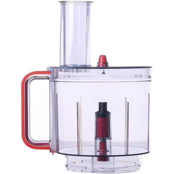 Food Processor Bowl, Cover and Pusher - Replacement Parts for NutriChef Multifunction Food Processor Model Number: NCFPRED Red