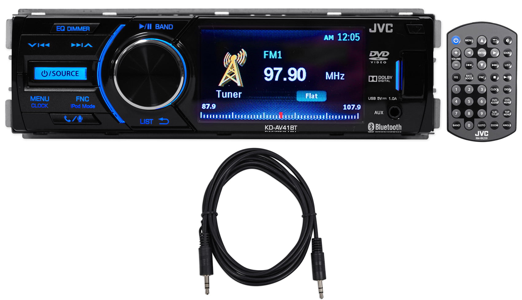 JUST SOUND best choice for caraudio Android Steuerung JVC KD-X141 4x50Watt Einbauset für Audi A3 8L MP3 USB Autoradio