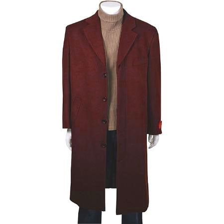 Wool Topcoat, Mens Trench Coat Dark Brown