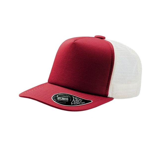 Atlantis Record Mid Visor 5 Panel Trucker Cap (Pack of 2)