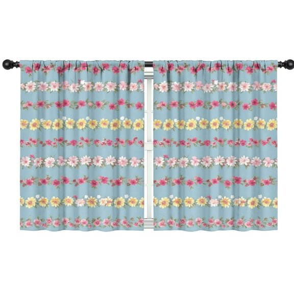 Blackout Kids Curtains,Pioneer Flower Childrens Insulated Curtains Set Of 2,Bedroom Essentials,Toddler Room Decor 42x54in(106x137cm)
