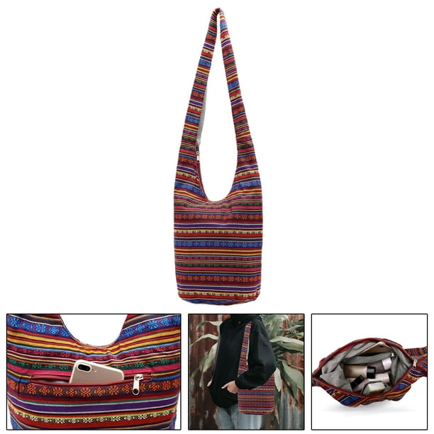 Ethnic Style Hobo Bags Purses Shoulder Bag Red 