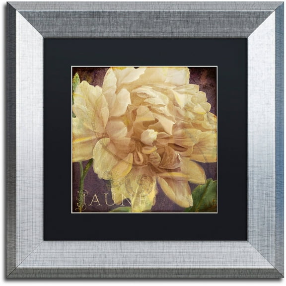 Trademark Fine Art "Jaune" Canvas Art by Color Bakery Black Matte, Silver Frame