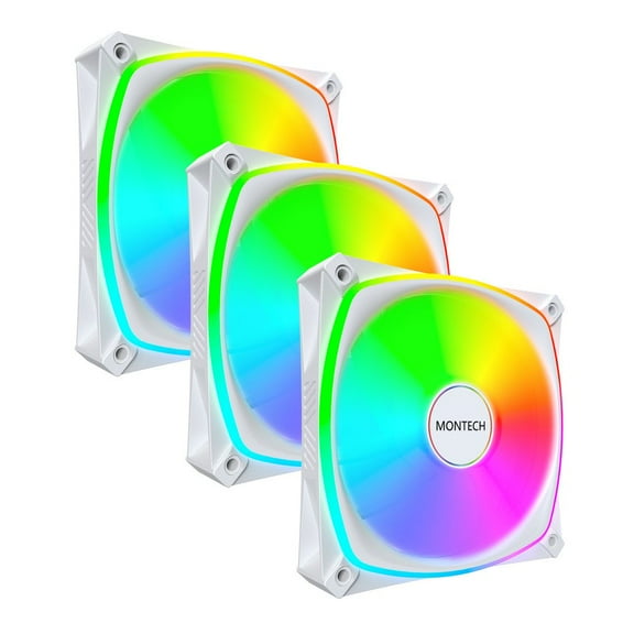 Montech RX120PW3IN1 RX120 Pro ARGB 120mm Fan Three Pack White