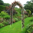 thumbnail image 4 of Treillis d'Arche de Jardin en Métal Blanc de 8,5 Pi – Pergola d'Arbre Robuste et Résistante à la Rouille pour Plantes Grimpantes, Roses et Vignes – Décoration Extérieure pour Mariage, Patio, Pelouse, Cour Arrière, Modèle JH1310, Couleur Blanc, 4 of 7