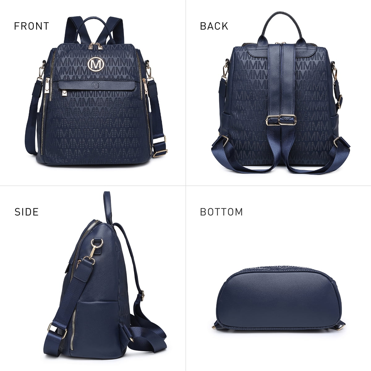 MKP COLLECTION Women Fashion Backpack Purse Travel Shoulder Bags and Purse 2Pcs