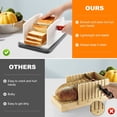 thumbnail image 4 of Trancheuse à Pain Maison Améliorée avec Rails Réglables à Gauche et à Droite, Guide de Découpe Pliable et Compact avec Plateau à Miettes + Trancheuse à Pain + Sac à Pain pour Bagels, Gâteaux et Pain Maison, 4 of 7