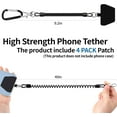 thumbnail image 3 of Phone Lanyard Tether with 4 Patch, Cell Phone Lanyard with 2* Phone Tether, 4* Patch for Outdoor Hiking Climbing, 3 of 14