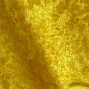 Ben Textiles Stretch Panne Velvet Velour Fabric, Yellow, Fabric by the yard
