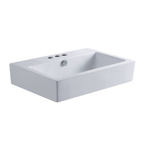 Kingston Brass Century Ceramic Rectangular Vessel Bathroom Sink