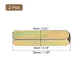 thumbnail image 2 of Unique Bargains 2Pack Poignée de Porte Broche, 35mm de Long Broche de Porte Pièces de Poignée de Porte de Remplacement, Or, 2 of 6