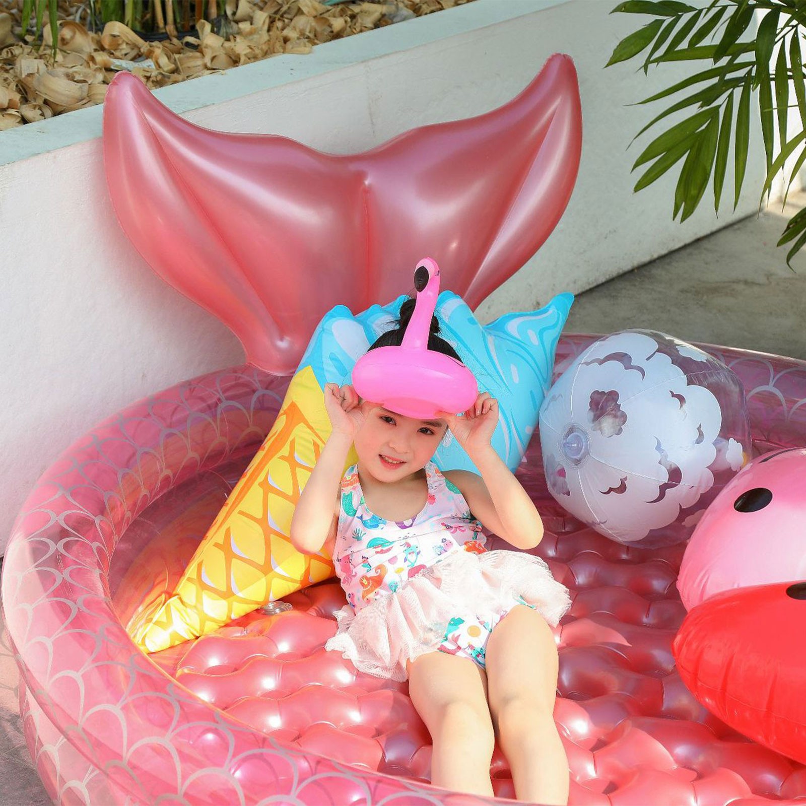 XUYAN Inflatable Backyard Kiddie Pools Garden Round Swimming Pool for ...