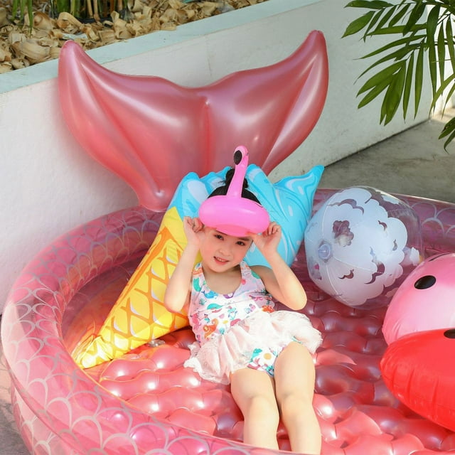 Piscines Gonflables pour Enfants dans la Cour Arrière Jardin Piscine Ronde pour Enfants Pataugeoire Intérieure&Extérieure Piscine à Balles pour Bébé