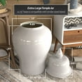 thumbnail image 5 of Red Lantern 32" White Porcelain Temple Jar, 5 of 7