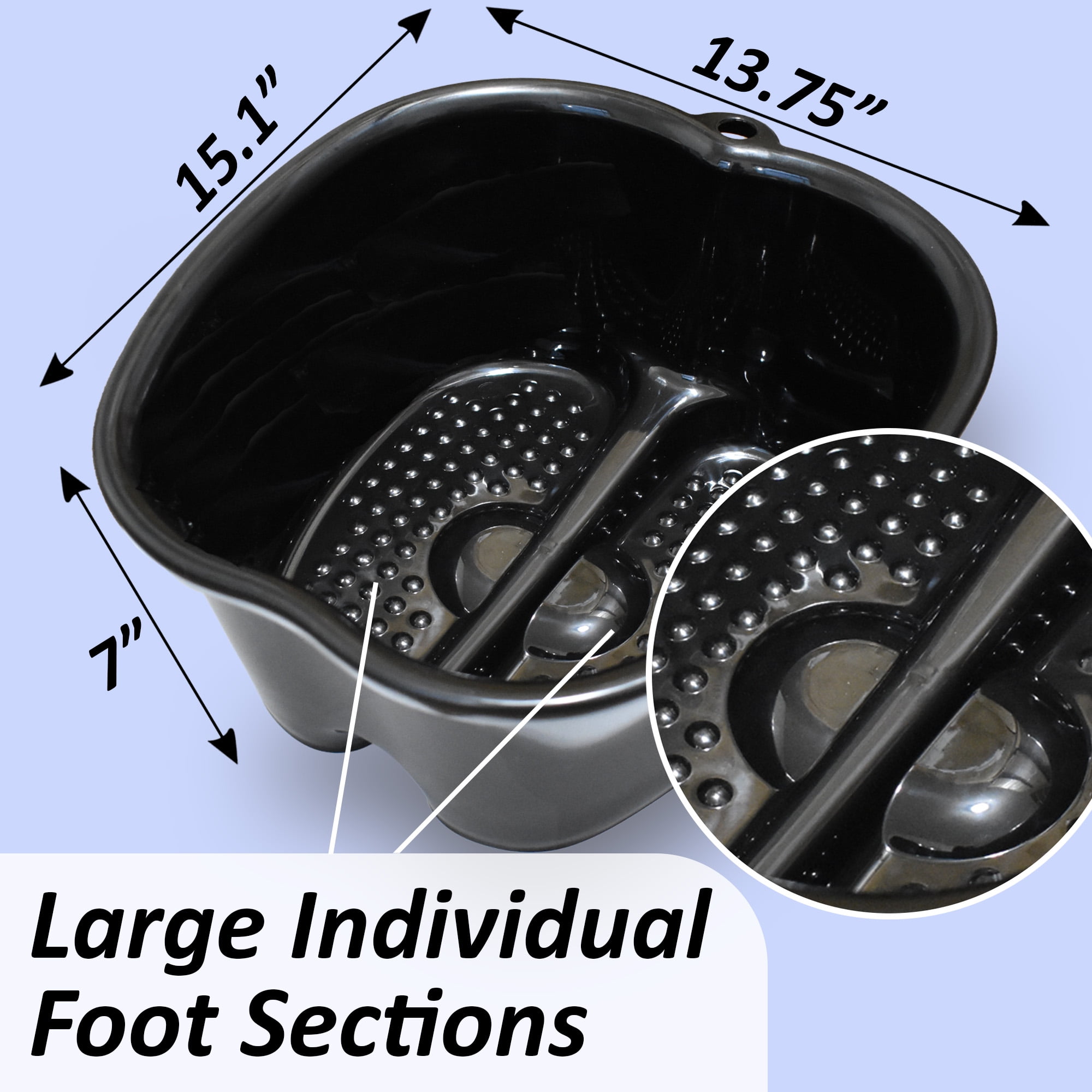 Extra Large Sturdy Foot Bath Soaking Basin Tub: Foot Spa Bucket, Pedicure Foot Spa Products, Soaker Bowl, Foot Soak, The Foot Medic