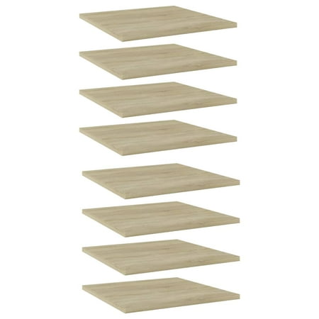 

Bookshelf Boards 8 pcs Sonoma Oak 15.7 x15.7 x0.6 Engineered Wood Shelving