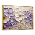 thumbnail image 2 of Designart "Purple-White Violet Simplicity" Violets Floater Framed Canvas Art Print, 2 of 5