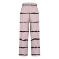 thumbnail image 5 of Timegard Womens Plus Size Pants Striped Straight Leg Elastic Waist Lounge Pants with Pockets Fall Travel, 5 of 5