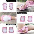 thumbnail image 6 of 6 in 1 Kids Knee Pads Elbow Pads Ages 3-7 Toddler Boys Girls Kids , Happon Protective Gear Safety Set with Wrist Guard for Skating Cycling Scooter Bike Ski Skateboard Riding Sports Pink, 6 of 8