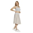 thumbnail image 4 of Women's Portuguese Oriental Motifs A-line Printed Skirt Casual Wear, 3XL, Dimgrey Pale Coffee, by Ambesonne, 4 of 6
