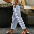 thumbnail image 5 of Kezqiaxn Casual Pants for Women Stretchy Drawstring Elastic Waist Casual Loose Pants with Pockets Plus Size Fashion, 5 of 7