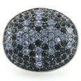 thumbnail image 3 of Rhodium + Ruthenium Brass Ring with Top Grade Crystal in Light Sapphire for Women Style 0W347, 3 of 5