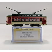 Bachmann - Brill Trolley - Standard DC -- Christmas (Happy Holidays) - N