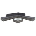 thumbnail image 2 of vidaXL 8 Piece Garden Lounge Set with Cushions Poly Rattan Grey, 2 of 5