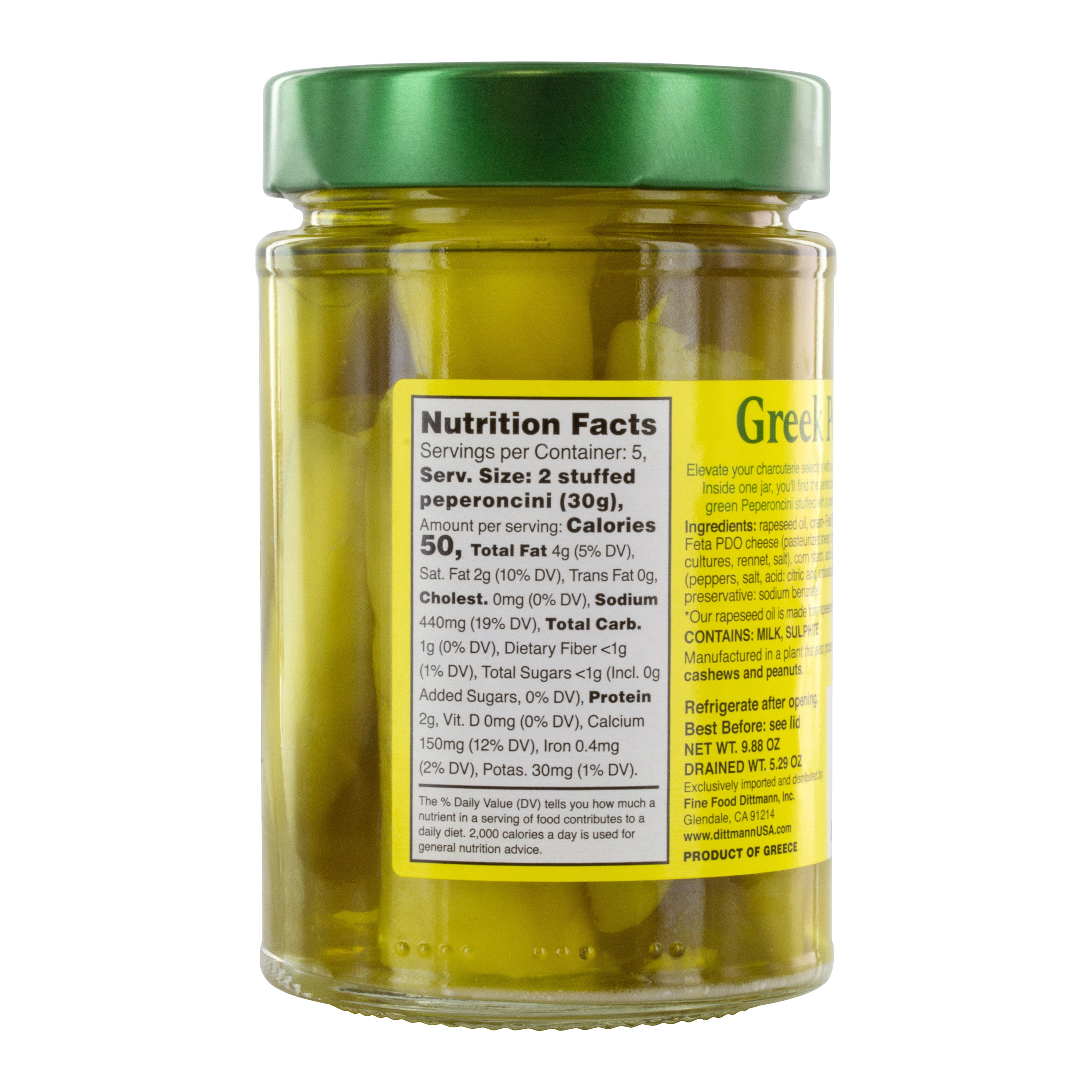 (3 pack) Fine Food Dittmann Long Stuffed Greek Peppers