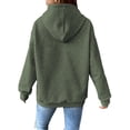 thumbnail image 2 of Baywell Women's Loose Plus Size Pullover Hooded Long Sleeve Sweatshirt Women's Drawstring Drop Shoulder Style Pocket Hoodie, 2 of 4