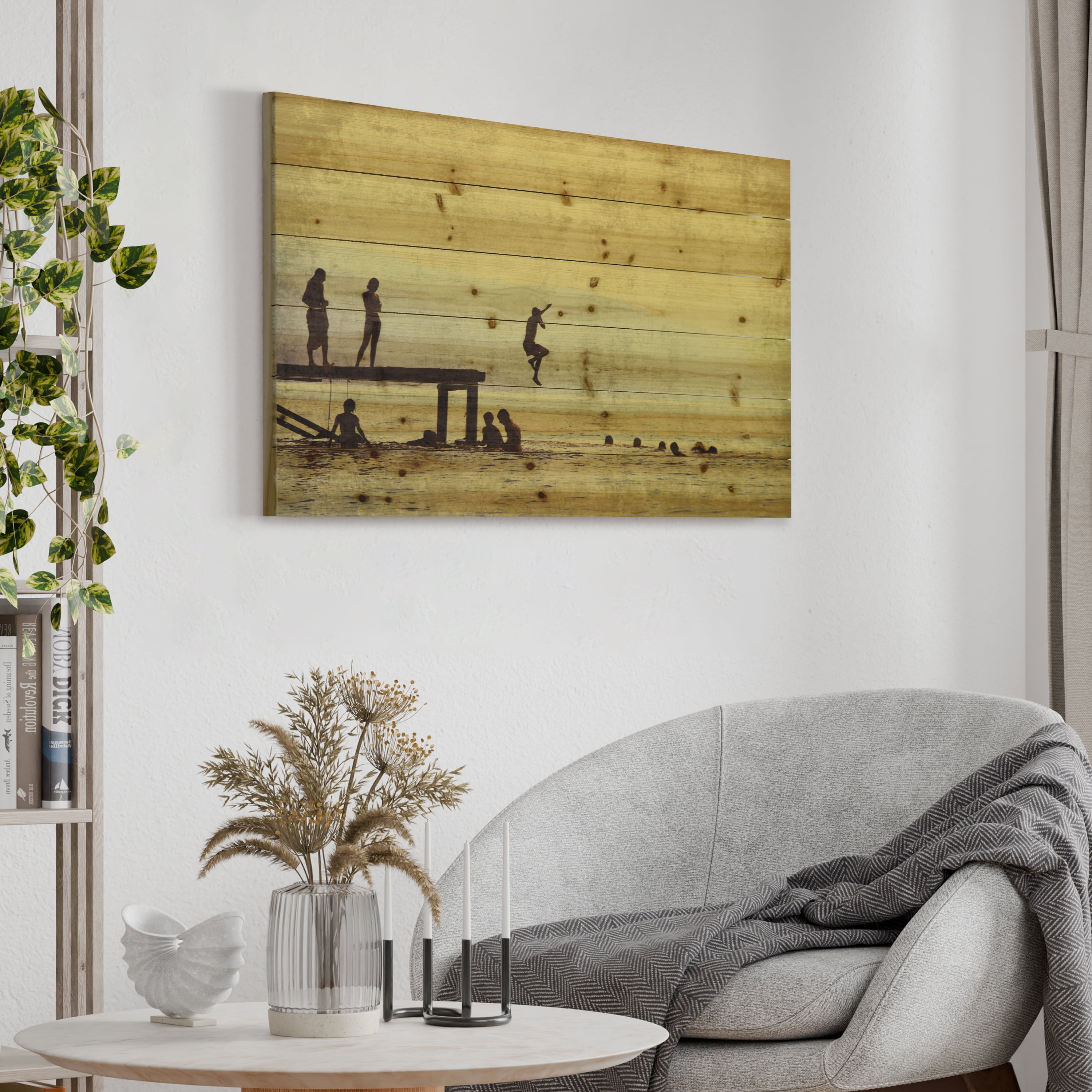 Empire Art Direct Summer Lake Print on Solid Wood Wall Art, 36" x 24", Ready to Hang
