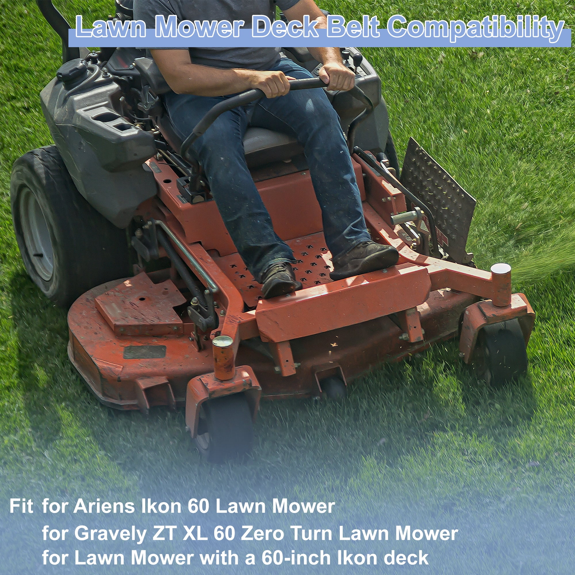 Unique Bargains No.07200922 Lawn Mower Deck Belt for Ariens Ikon 60 Lawn Mower