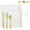 Transparent White, variant on The Edge Collection Elegant Transparent White with Gold Rim Square Dinner Tableware COMBO Set: 20 Servings