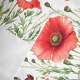 thumbnail image 6 of Red Flower Valances for Windows Spring Butterfly Rod Pocket Curtain Valance Window Treatment Short Curtains for Kitchen Living Room, 60"x14", 6 of 9
