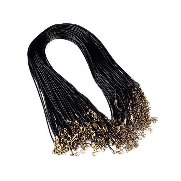 Cuerda para collar de 100 piezas, diseño Simple, colgante reutilizable, cable para hacer joyas, accesorios artesanales para manualidades DIY Ropa, zapatos y accesorios Miscelánea Bronce negro Qarigey AP015349-03
