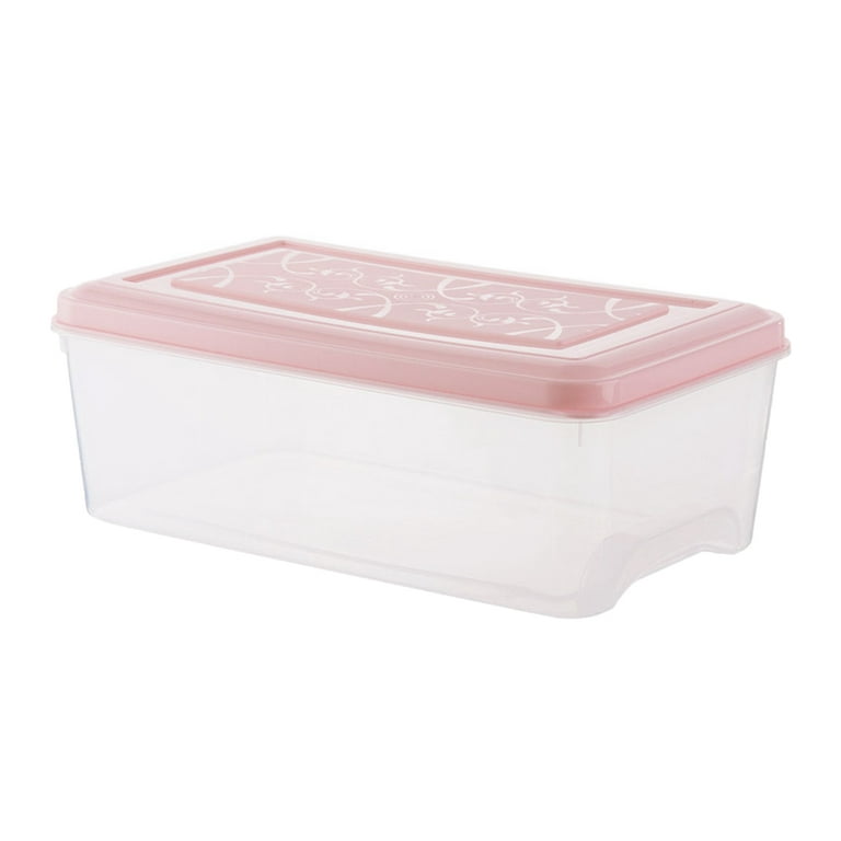 1pc Clear Food Storage Box,Plastic Refrigerator Storage Cheese Box