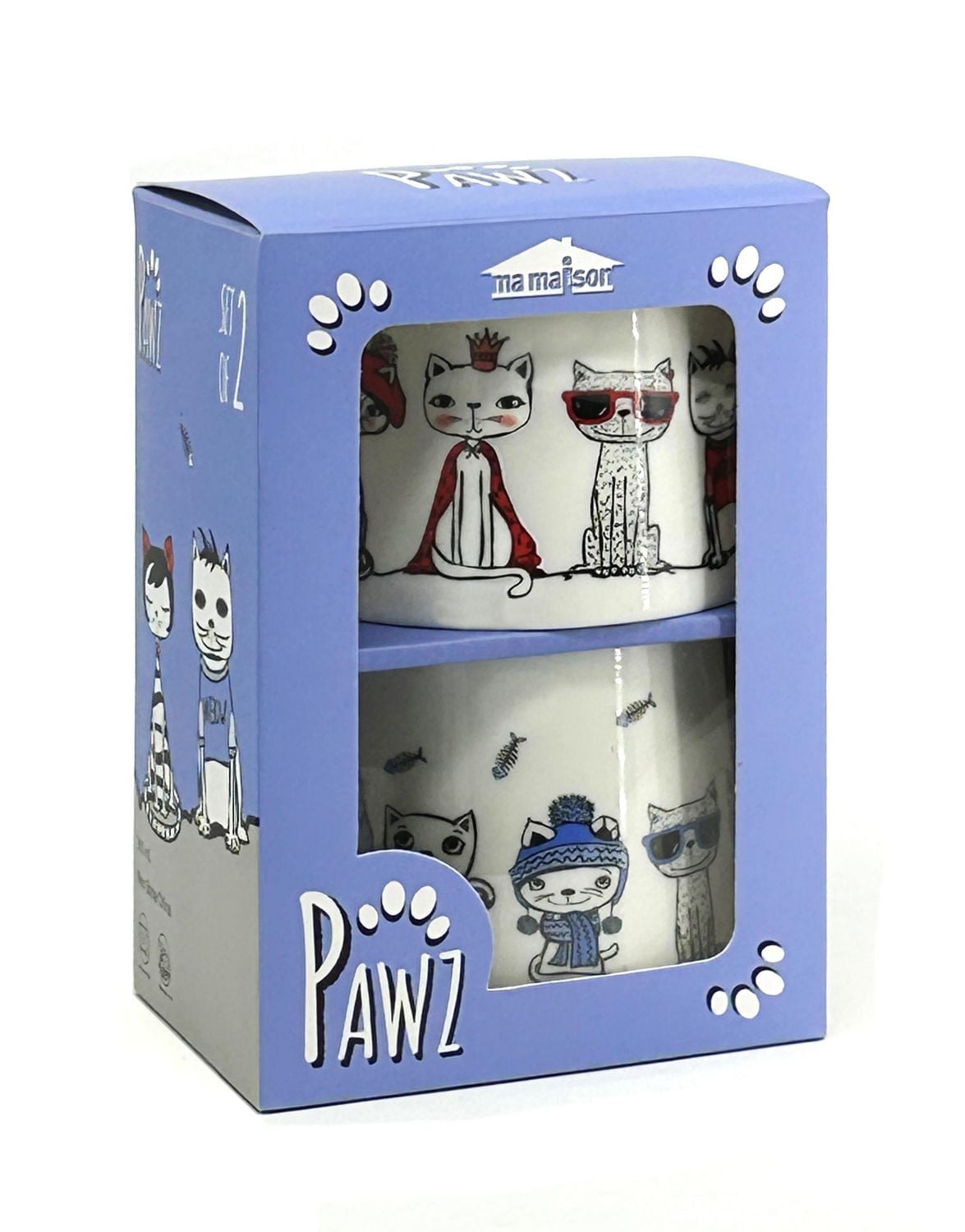 PAWZ Set Of 2 Cat Mugs