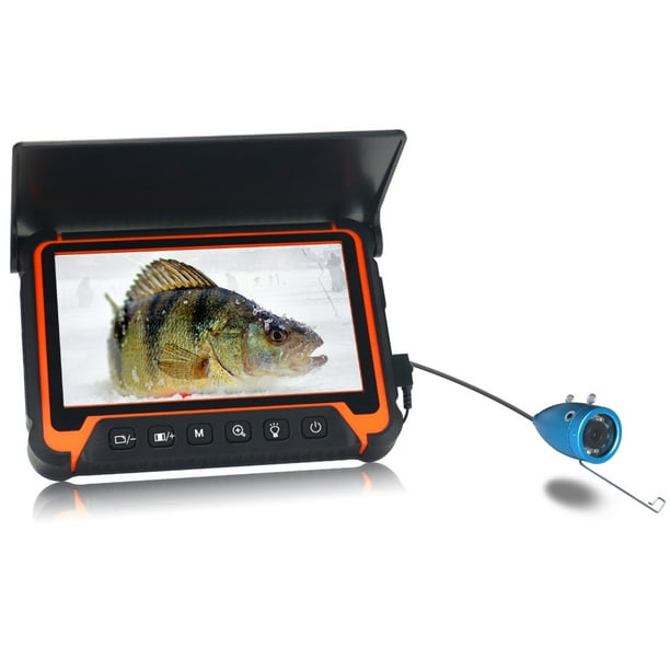 Wosthever Cámara de pesca submarina con pantalla IPS HD de 7 pulgadas y funciones avanzadas, batería de 4000 mAh y lente gran angular de 130 Pescar 15M