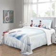 thumbnail image 4 of Juegos de ropa de cama juegos de colchas de muñeco de nieve navideño fundas de almohada Impresión 3D regalos de sábanas y camas Queen tamaño, 4 of 5