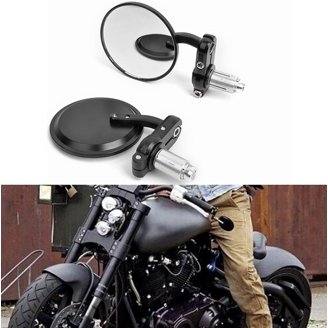 Chrome Rectangle Motorcycle Mirrors - For Harley, Honda, Suzuki, Yamaha, 8mm/10mm Thread