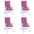 thumbnail image 3 of vidaXL Highback Chair Cushion Set of 4 Pink Oxford fabric (100% polyester), 3 of 6
