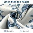 thumbnail image 5 of DriftAway Twyla Linen Blend Blackout Curtains for Bedroom Boho Floral Printed Thermal Insulated Grommet Top Lined Window Treatments for Living Room 2 Panels W52 x L84 Ivory Navy, 5 of 8