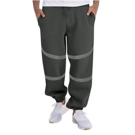 Cargo Pants for Men QIPOPIQ Clearance Mens Big & Tall Joggers Sports Pants - Cotton Pants Sweatpants Mens Long Pants Dark Gray 3XL