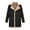 Black-1, variant on Winter Jacket for Men Sherpa Lined Leather Long Coat Suede Shearling Lapel Button-up Thicken Winter Thermal Work Coats